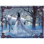 5D DIY Teemantmaaling Metsahaldjas ja hobuste teemanttikandid T&auml;ismosaiigikomplektid Ristpistes Kodukaunistus K&auml;sitsi valmistatud kingitused Round 20x30cm