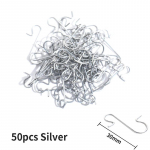 50 tk j&otilde;uluehte metallist S-kujulised konksud hoidikud j&otilde;ulupuu palli ripats rippuv kaunistus kodu Navidad uusaasta h&otilde;be