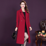 Talvine moekas villane mantel Naiste temperament Korea pluss suurus 4xl roheline villane joped V&auml;lisr&otilde;ivad 4XL