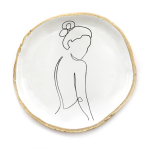 Les Tr&eacute;sors De Lily [R8307] - Kuldvalge  Arty  keraamiline s&auml;ilitustass - 15 cm valge