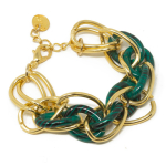 Lily-Crystal [R4598] - K&auml;sitsi valmistatud k&auml;ev&otilde;ru  Mythical Syracuse  kuldne roheline - 20 mm roheline