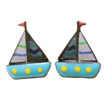 Les Tr&eacute;sors De Lily [R6209] &ndash; disainerk&otilde;rvar&otilde;ngad 'Lilipoupettes' (paat) t&uuml;rkiissinine - 20x18 mm sinine