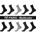 Kvaliteetsed 10 paari meeste bambusest kiust sokid hingavad pikad kompressioonisokid &auml;ri vabaaja meestele, suur suurus 38-45 EUR44-48