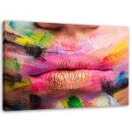 L&otilde;uendiprint Colorful Lips 60x40 roosa