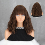 LISI HAIR Pikad Bob s&uuml;nteetilised parukad naistele igap&auml;evaseks kandmiseks mustad ja pruunid pika lainega parukad koos tukkidega kuumakindlast kiust Cosplay juustele 30cm