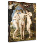 L&otilde;uendiprint REPRODUKTSIOON The Three Graces Rubens 40x60 pruun
