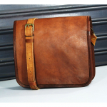 Tugev kitsenahast Messenger Crossbody I-pad kott Ehtsast ehtsast kitsenahast kott 11x3x9 pruun