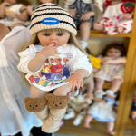 BZDOLL Uus, 60 CM pehmest silikoonist reborn mudilane beebinukk t&uuml;drukute riietamiseks blondide juustega printsess nagu elus lapsele s&uuml;nnip&auml;evakingitus