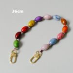 Uus naistekoti aksessuaar v&auml;rviline akr&uuml;&uuml;lvaigust helmeste osa k&auml;sit&ouml;&ouml;na valmistatud randmepael armas telefoni&uuml;mbrisrihm naiste koti k&auml;epideme kett 36CM