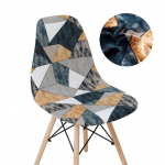 Printing Shell tooli kate Stretch s&ouml;&ouml;gitooli katted P&otilde;hjamaade stiilis skandinaavialikud odavad istmekatted toolid koduks hotelli k&ouml;&ouml;giks 6 Pieces