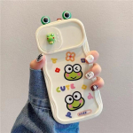 Multikas armas 3D Smiley Frog Slaidikaamera objektiivi kaitse&uuml;mbris iPhone 14 Pro Max 13 12 11 14 Plus Push Pull P&otilde;rutuskindel kate For iPhone 12 Pro