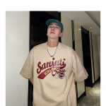 Meeste l&uuml;hikeste varrukatega T-s&auml;rgid Graafilise tr&uuml;kiga Mood Poole varrukatega T-s&auml;rgid Meeste Riided Vabaaja T-s&auml;rgid Meeste Suvised Korea retro Topid M must