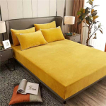 Talvine pehme elastne voodilina kaheinimesevoodi voodilina pehme soe sametine voodikate madrats kate voodipesu kaitse 90 150 180 220 ilma padjap&uuml;&uuml;rita Bed sheet (90x200x25cm) veinipunane v&auml;rv