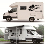 Haagissuvilate haagissuvila kere kleebised kookosp&auml;hklipuu kompassi graafilised kleebised, must