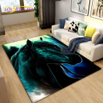 3D Light Luxury Modern Horse Area vaip, suur, vaipvaip elutoa magamistoa diivanile, k&ouml;&ouml;gi vannitoa uksematt, libisemiskindel p&otilde;randamatt 120x160cm