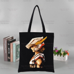 Knights of The Zodiac Kohandatud kandekott Ostlemiseks Must Unisex Travel Saint Seiya L&otilde;uendikotid &Ouml;ko-kokkupandav Seya Anime ostukott 24*26cm