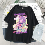 Suvemood Harajuku Jaapani anime T-s&auml;rk Unisex Comics Streetwear T-s&auml;rk vabaaja l&uuml;hikeste varrukatega, avara, suure suurusega T-s&auml;rk XS