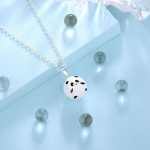 Bola de Grossesse Panda Argent&eacute; Collier