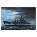 World of Warships Bismarck Battleship Painting Canvas Plakatid HD Prinditud Seina Kunstipildid Kaasaegne elutuba Kodukaunistus 30X40cm Unframed
