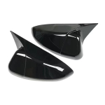 2X Car Side Mirror Frame Rear view mirror Protective Cover Exterior Accessories Carbon fiber For Honda Accord Bright Black black