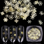 1 Box Gold Snowflake Nail Sequins Helbed K&uuml;&uuml;nte ehted Nail Art Dekoratsioon