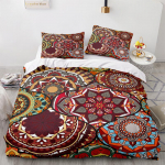 Boheemlaste mustriga majapidamises kasutatavad voodipesu &Uuml;heinimesevoodi kaheinimesevoodi t&auml;issuuruses Mantra tr&uuml;kitud padjap&uuml;&uuml;r ja tekikate 2/3 komplekti t&auml;iskasvanute ja laste voodipesu UK Single 135x200cm