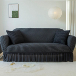 Voldis Seersuckeri diivanikate elutuppa Paks elastne tugeva veniva diivani katted 1/2/3/4 istmega diivani tugitooli kate 3 Seat 190-230cm