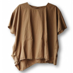 Johnature Naiste Vintage Ebaregulaarsed Suvised T-s&auml;rgid Puuvillased O-kaelusega l&uuml;hikeste varrukatega T-s&auml;rgid &Uuml;hev&auml;rvilised naiste vabaaja T-s&auml;rgid One Size khaki/s&uuml;gav