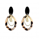 1 paar k&otilde;rvar&otilde;ngad liialdatud mitmekihilised &otilde;&otilde;nsad suured retro leopard naised rippuvad k&otilde;rvar&otilde;ngad moeehted kuldne