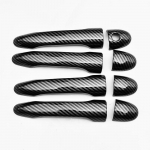 For Proton Gen-2 2004-2012 car door handle cover,black carbon fiber pattern cover trim 2005 2006 2007 2008 2009 2010 2011 single key hole