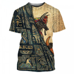 Egiptuse t&auml;nava meeste &uuml;lisuur T-s&auml;rk, mugavad kiiresti kuivavad riided, Egypt Eye Of Providence 6XL