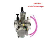 LMoDri 2T 4T PWK Mootorratta karburaator Karburador Mikuni Koso jaoks ATV jaoks Suzuki Yamaha Honda Power Jet 28 30 32 34mm 28mm gray