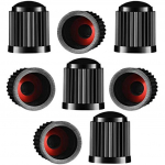 8 komplekti plastikust rehvi klapi kork koos tihendiga maasturite mootorratta veoauto mootorratta jaoks - must 1x1x2cm