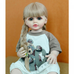 Ilusad pehmest silikoonist Reborn Baby Realistic Mini Baby Reborn Child Bebe Reborn m&auml;nguasjad t&uuml;drukutele v&auml;ikelapsele s&uuml;nnip&auml;evakingitus 55 cm