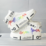 Lastele talvel soojad kingad Spordijalatsid Anime Graffiti Rulajalatsid vabaajajalatsid Vanemate jalatsid 31 valge