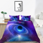 3D Printing Space Planet Printing Voodipesukomplekt Tekikate Kodu Voodipesu Voodipesu Voodipesu Magamistuba &Uuml;he-/kaheinimesevoodiga kodukaunistus Baby 100x135cm