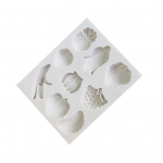 Puuviljade seeria koogikommid, silikoonvormid fondant, kaunistavad DIY Sugarcrafti t&ouml;&ouml;riist valge