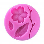 Silikoonploom Fondant koogi&otilde;ievormi DIY vormi &scaron;okolaadisavi kaunistust&ouml;&ouml;riist roosa