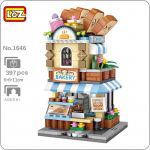 LOZ 1646 City Street Pagari&auml;ri Leivapood Toit Restoran Arhitektuur DIY Mini klotsid Tellised Ehitusm&auml;nguasi lastele Kingitus ilma karbita