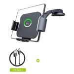 Auto Clamp Auto juhtmevaba laadija hoidik voltimisekraaniga telefoni GPS-navigatsiooni juhtmeta autolaadimine Samsung Galaxy Z Fold 5 jaoks Model 2 must