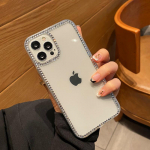 Luksuslik Bling Rhinestone &uuml;mbris Samsung Galaxy iphone 15 14 13 12 11 X XR Xs Max S23 S22 Ultra S20 FE A14 A34 A54 A13 A33 A23 A53 A52 teemantkaas Samsung S23 valge