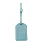 Kriimustusvastane kohvrisilt koos klapikaanega Hele kunstnahast kohvri nimesilt helesinine v&auml;rv