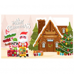 J&otilde;ulupuu j&otilde;uluvana b&auml;nner taustaga peokaunistus erksav&auml;rviline kulumiskindel j&otilde;ulude taustab&auml;nner punane