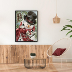 5D DIY Teemantmaal Armas lumememm ristpistes komplekt Mosaiik Teemanttikandid Roos T&auml;is &uuml;mmargune kandiline puur Kodukaunistus Round 30x40cm