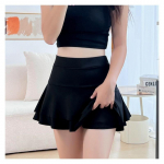 Moodantsija mulliseelik Naiste turvap&uuml;ksid seelikud Seksikas minirulluisutaja keskmise plisseeritud seelik kohev p&auml;ikesekleit vabaaja vormiriietus S must