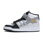 Adidas Forum Mid J Valge Must H&otilde;bedane Laste Tossud Pilvevalge H&otilde;bedane Metallik Hall-&Uuml;ks GY7062 36