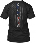 Costa Family Ameerika lipu standardne unisex T-s&auml;rk S