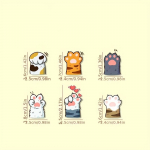 Suured, v&auml;ikese kassik&auml;pa autokleebised, isikup&auml;ra loovad armsad dekoratiivkleebised mootorrattale, koomiksikassi mootorrattale peegeldavad kriimukleebised Small