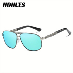 HdHues Unisex polariseeritud kahe valgusvihuga metallraamiga s&otilde;iduprillid p&auml;ikeseprillid, UV400 kuld