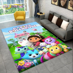 Armas Gabbys Dollhouse multifilmi vaibavaip kodu elutuppa magamistoa diivani uksemati sisekujundus, laste m&auml;nguala vaip libisemiskindel p&otilde;randamatt 120cm x 160cm